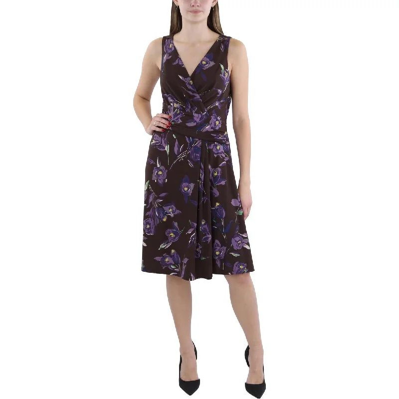 Women's Cozy Clothes Lauren Ralph Lauren Womens Floral Print Jersey Cocktail And Party Dress