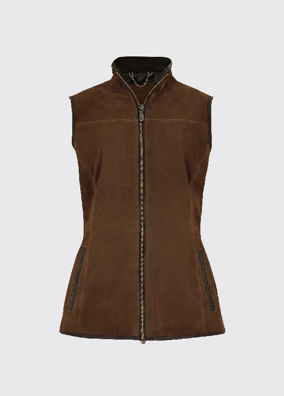 Women's Seasonal Wardrobe Clothing Kingston Leather Gilet - Walnut