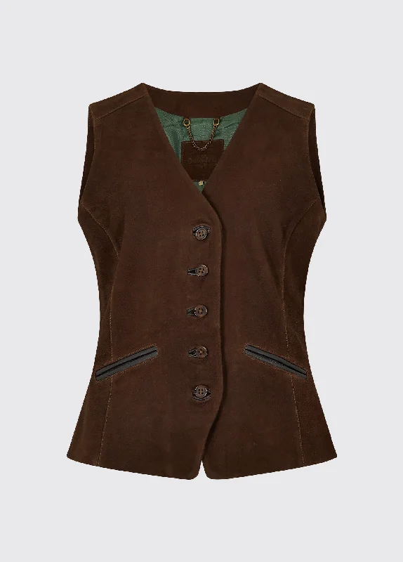 Women's Holiday Clothing Greville Ladies Tailored Waistcoat - Walnut