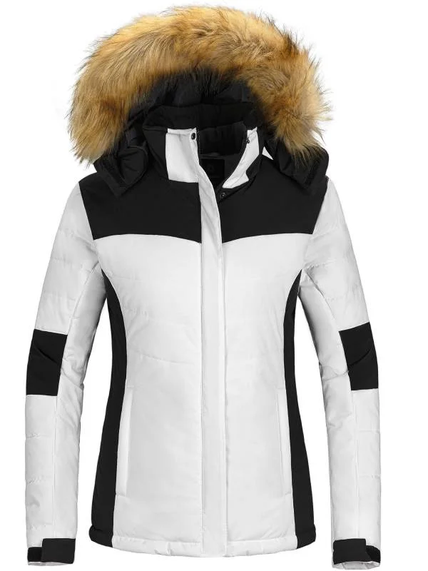 Women's Seasonal Garments Women's Waterproof Ski Jacket Hooded Snow Coat Mountain Fleece Winter Parka Atna 125