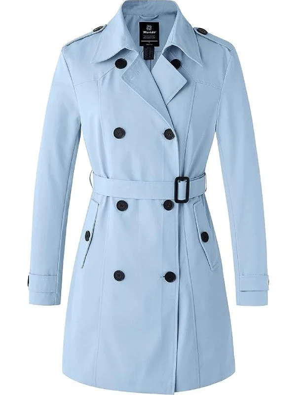 Women's Relaxed Outfit Women's Waterproof Double-Breasted Trench Coat with Belt