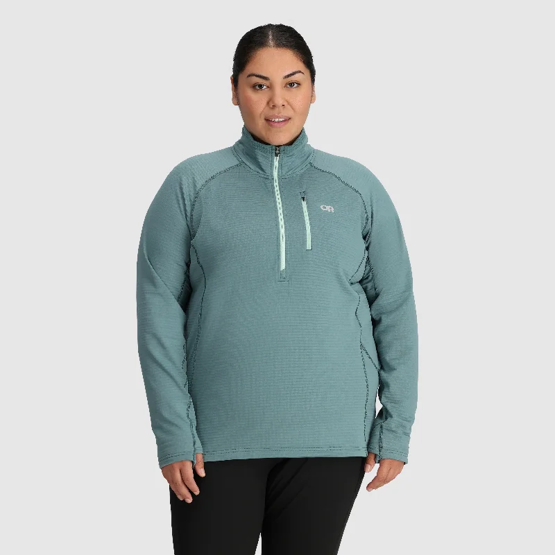 Women's Contemporary Clothing Women's Vigor Grid Fleece Half Zip-Plus