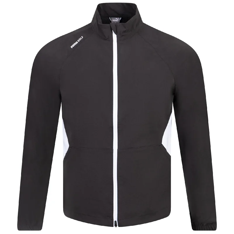 Women's Trendy Clothing Womens Monterey Wind Jacket Puma Black/White Glow - AW24