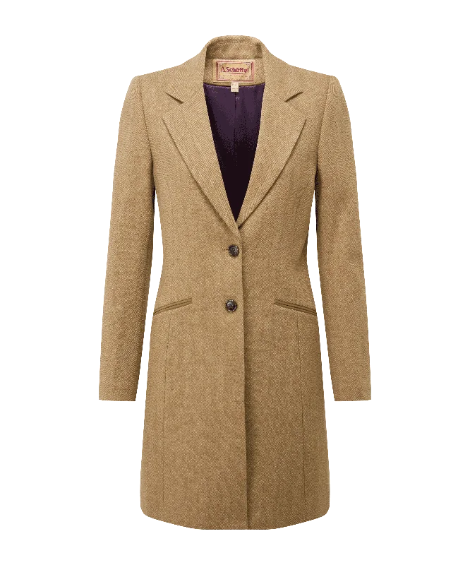 Women's Apparel And Garments Moray Tweed Jacket - Oak Herringbone Tweed