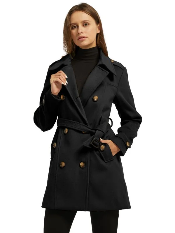 Women's Stylish Outdoor Outfit Women's Double Coat Mid-Long Winter Trench Coat33993