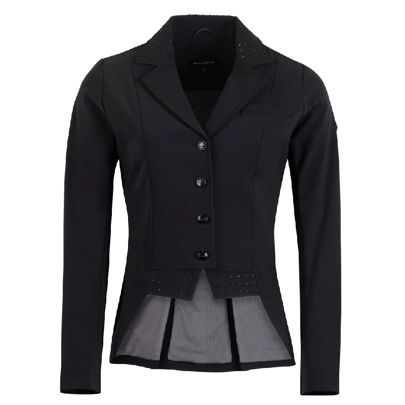 Women's High-Fashion Apparel Montar Crystal Detail Ladies Short Tail Dressage Coat