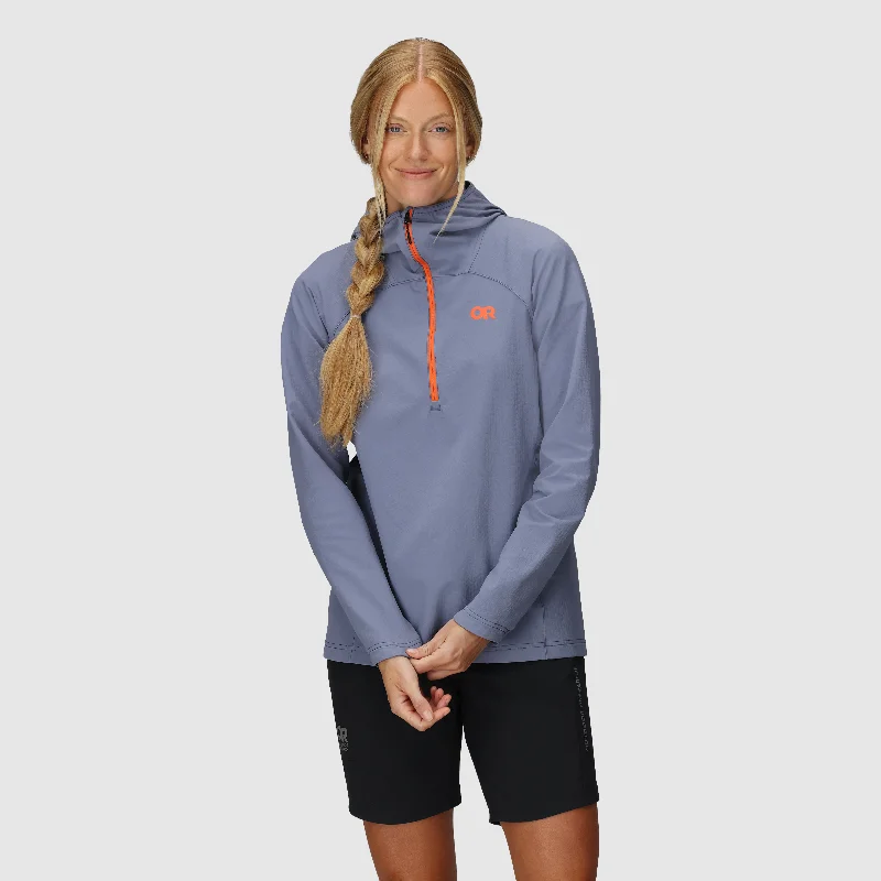 Stylish Women's Clothing Women's Freewheel Half Zip Soft Shell MTB Hoodie