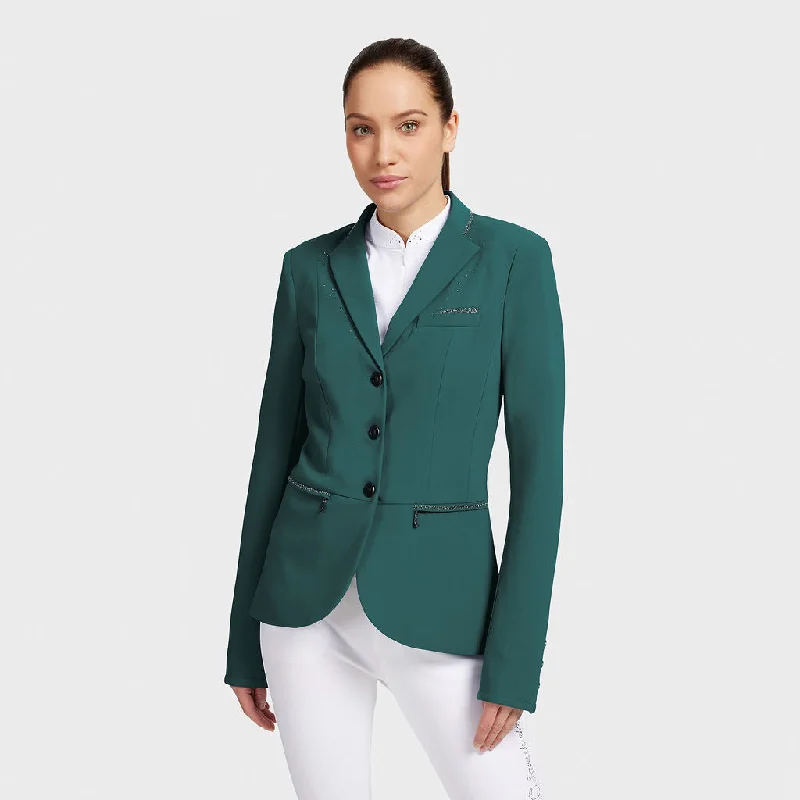 Sustainable Women's Clothes Samshield Victorine Crystal Fabric Ladies Competition Jacket - Posy Green Limited Edition